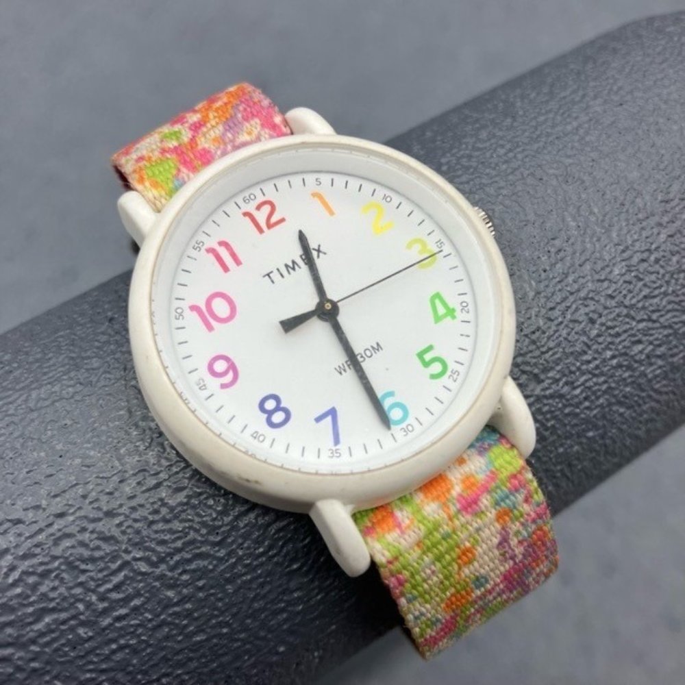 Timex Watch As Is Color Rush Splash Weekender Unisex Womens Rainbow Pride Retro